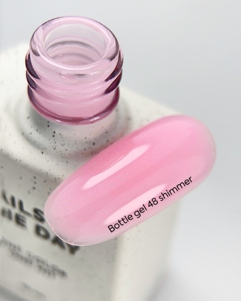 NAILSOFTHEDAY Bottle Gel 48 intensywny róż żel z drobinką 10ml