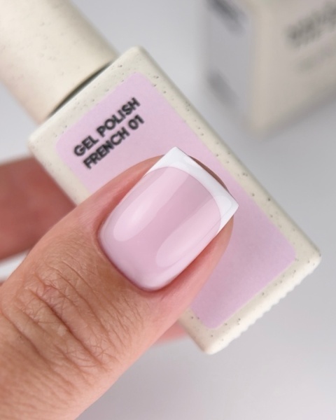 NAILSOFTHEDAY French 01 mleczny róż lakier hybrydowy 10ml