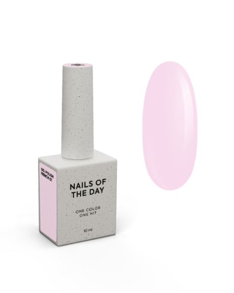 NAILSOFTHEDAY French 01 mleczny róż lakier hybrydowy 10ml