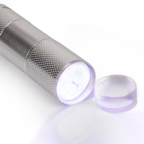 Mini latarka UV LED 9W do paznokci + stempel do stampingu