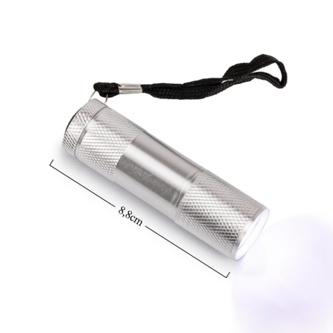 Mini latarka UV LED 9W do paznokci + stempel do stampingu