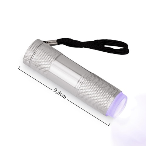 Mini latarka UV LED 9W do paznokci + stempel do stampingu