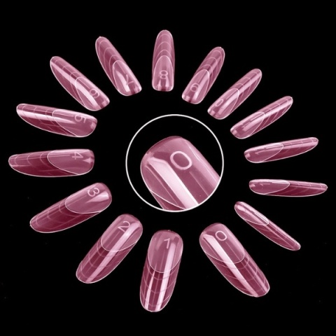 EM Nail Dual Form Pink Perfect Almond 150 szt. – formy migdał