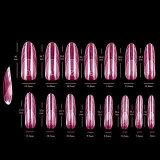 EM Nail Dual Form Pink Perfect Almond 150 szt. – formy migdał