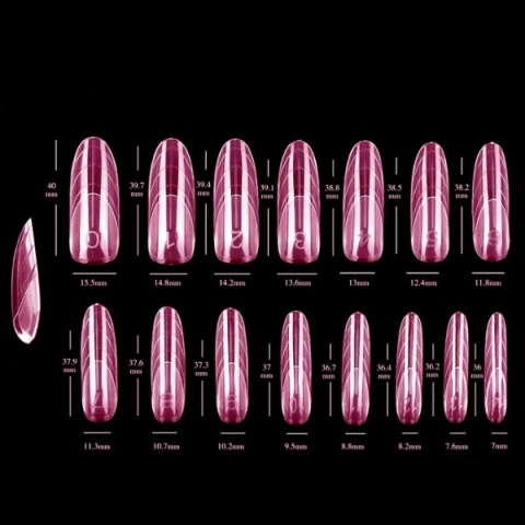 EM Nail Dual Form Pink Perfect Almond 150 szt. – formy migdał