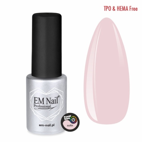 EM Nail Power Base Satin 6ml – baza hybrydowa nude TPO & HEMA Free