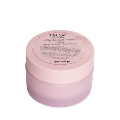 EM Nail Akryl Milky 20g – mleczny puder akrylowy