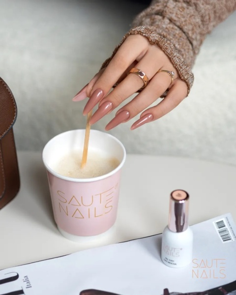 Saute Nails S301 Oat Mocha beżowy lakier hybrydowy