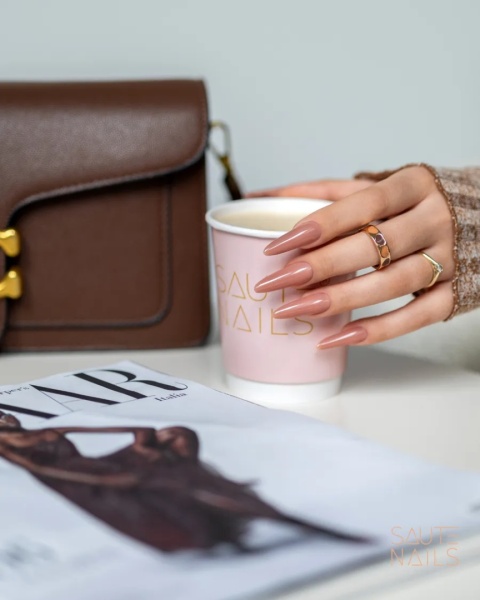 Saute Nails S301 Oat Mocha beżowy lakier hybrydowy