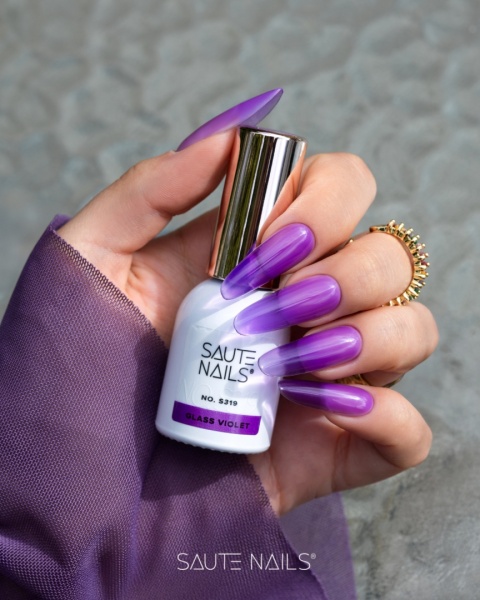 Saute Nails S319 Glass Violet półtransparentny lakier