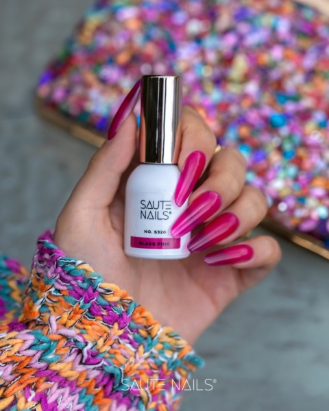 Saute Nails S320 Glass Pink półtransparentny lakier