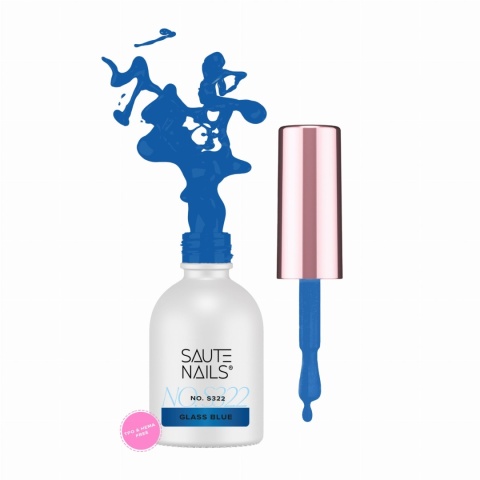 Saute Nails S322 Glass Blue półtransparentny lakier