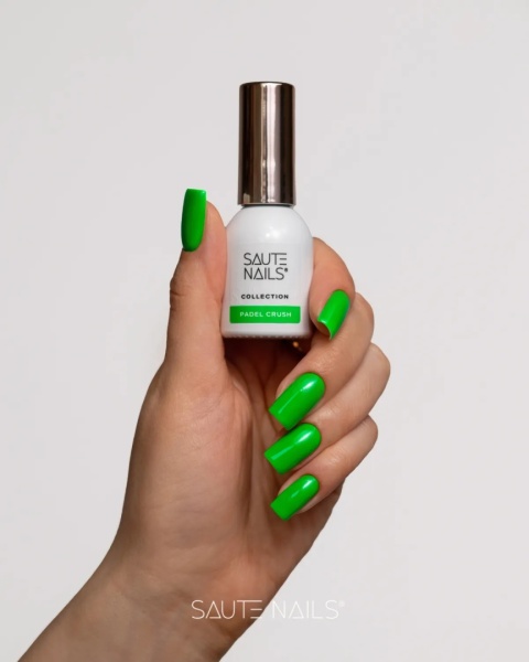 Saute Nails Padel Crush Lakier Hybrydowy Neonowa Zieleń 8ml