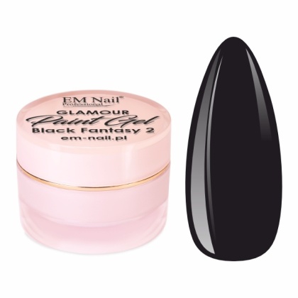 Żel do zdobień EM Nail Paint Gel Glamour Black Fantasy 2