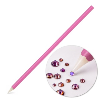 AlleLac Ołówek Woskowy do Cyrkonii i Ozdób Różowy Aplikator do Nail Art