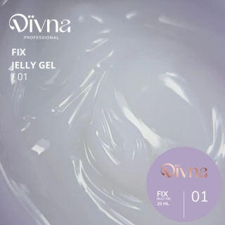 DIVNA Fix Jelly Gel 01 Mleczny - żel budujący galaretka 15 ml