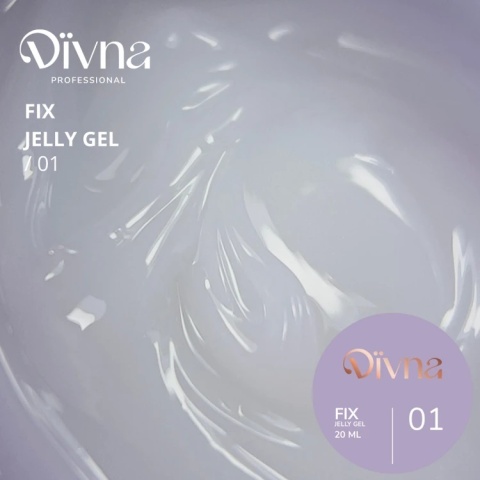 DIVNA Fix Jelly Gel 01 Mleczny - żel budujący galaretka 15 ml