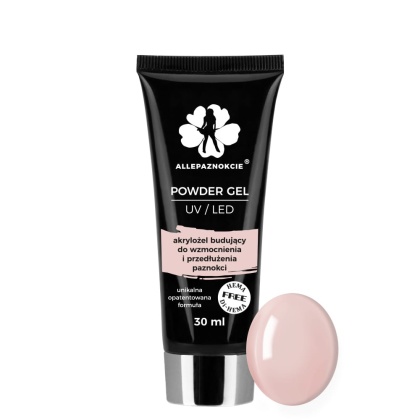 Allepaznokcie Powder Gel akrylożel budujący Hema/di-Hema free Nude 30 ml Nr 05