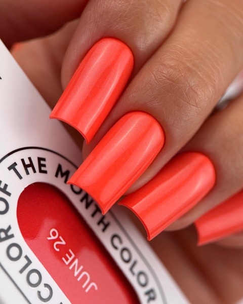 NAILSOFTHEDAY Dopamine – pomarańczowy lakier hybrydowy z delikatną drobinką 10 ml