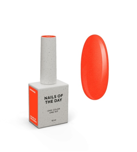 NAILSOFTHEDAY Dopamine – pomarańczowy lakier hybrydowy z delikatną drobinką 10 ml
