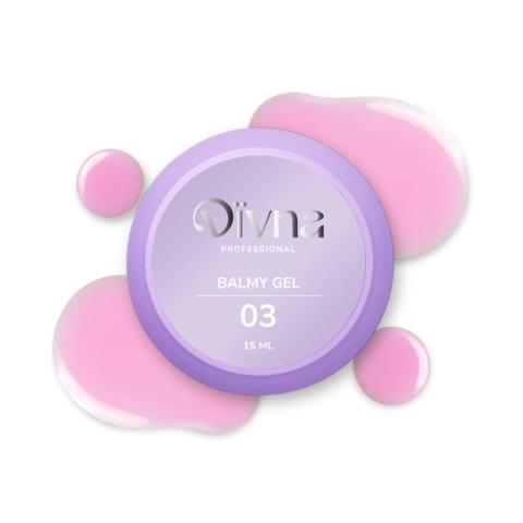 DIVNA Balmy Gel 03 15g – różowy żel wzmacniający do naturalnych paznokci