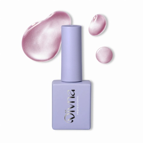 DIVNA Silk Cat Eye 06 9ml – różowy lakier hybrydowy efekt kociego oka