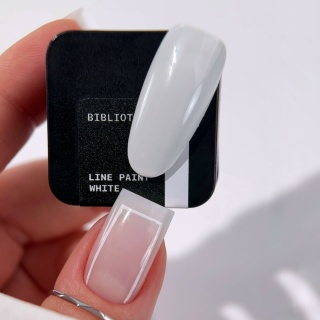 BIBLIOTEKA Line Paint White No Wipe Biała Farbka Żelowa 5 ml