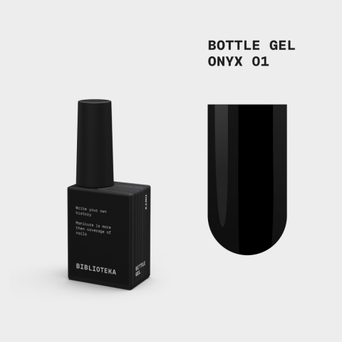 BIBLIOTEKA Bottle Gel Nr 01 Onyx 10 ml