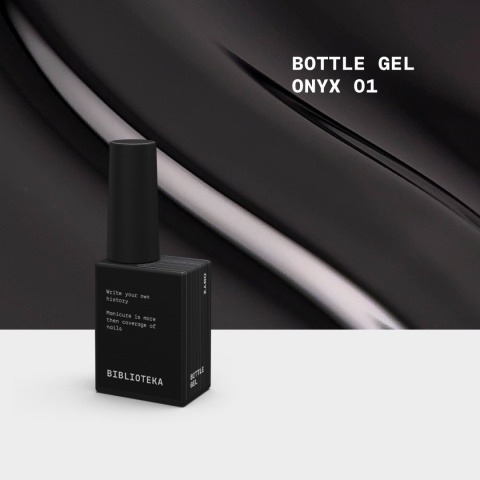 BIBLIOTEKA Bottle Gel Nr 01 Onyx 10 ml