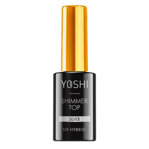 YOSHI Shimmer Top Silver Top Hybrydowy ze Srebrnymi Drobinkami 10 ml