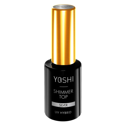 YOSHI Shimmer Top Silver Top Hybrydowy ze Srebrnymi Drobinkami 10 ml