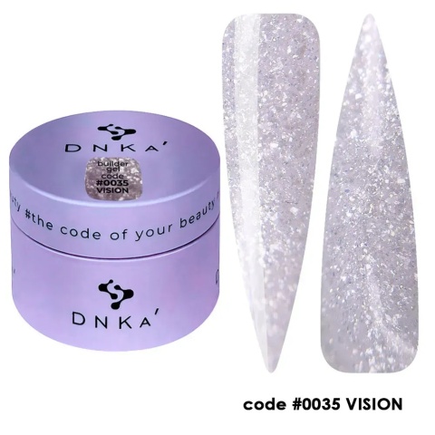 DNKa Builder Gel Vision #0035 -30 ml Żel Budujący UV LED liliowy Shimmer