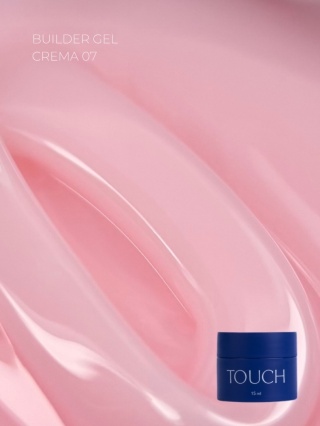 TOUCH Builder Gel Crema 07 Mleczno-Różowy Żel Budujący do Paznokci 15 ml