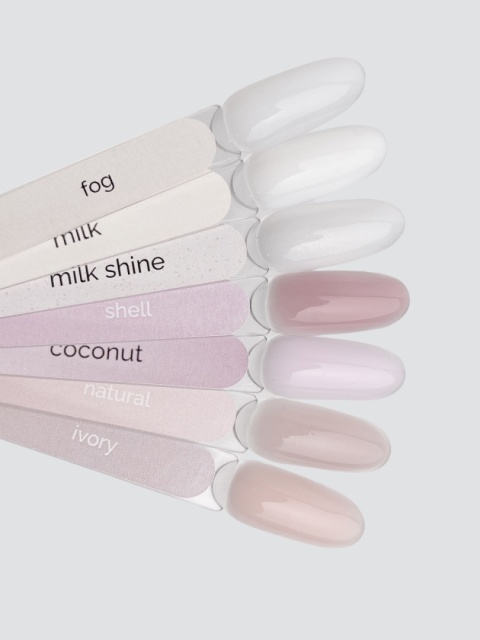 TOUCH Cover Base Fog Biała Półprzezroczysta Baza Hybrydowa do Paznokci 13 ml