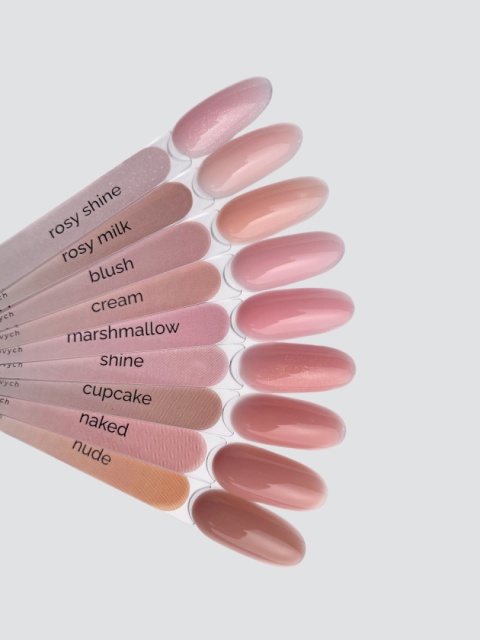 TOUCH Cover Base Rosy Milk Biało-Nudowa Półprzezroczysta Baza Hybrydowa do Paznokci 13 ml
