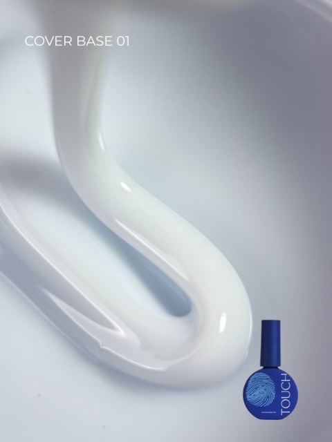 TOUCH Cover Base 01 Biała Baza Hybrydowa do Paznokci 13 ml