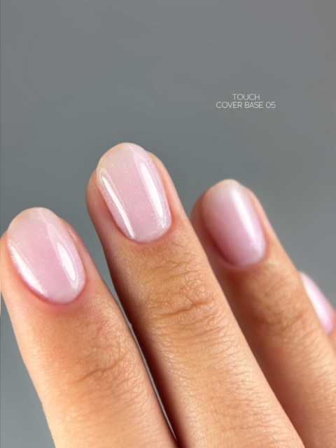 TOUCH Cover Base 05 Różowa Baza Hybrydowa z Drobinkami 13 ml