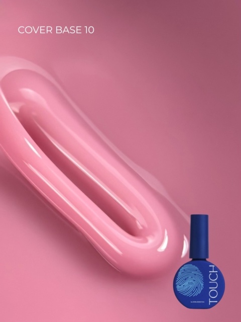 TOUCH Cover Base 10 Chłodna Różowa Baza Hybrydowa do Paznokci 13 ml