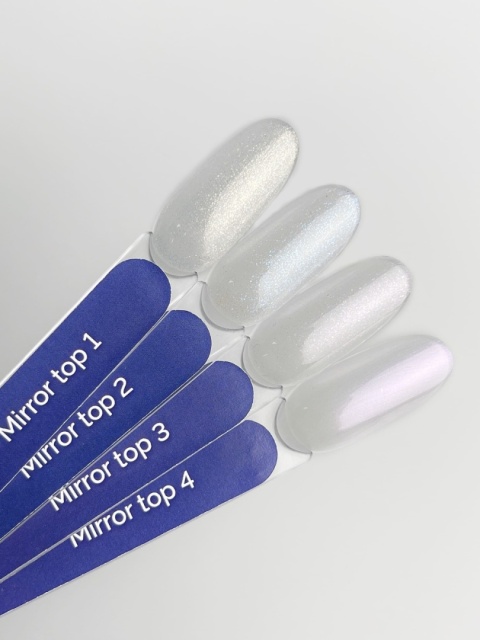 TOUCH Mirror Top 04 Biało-Różowy Top Hybrydowy z Efektem Perły 13 ml