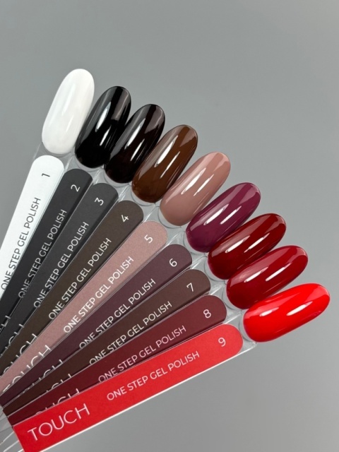 TOUCH One Step Gel Polish 10 Intensywnie Czerwony Lakier Hybrydowy 3w1 9 ml