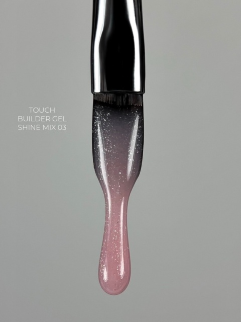 TOUCH Builder Gel Shine Mix 03 Jasnoróżowy Żel Budujący z Drobinką 15 ml