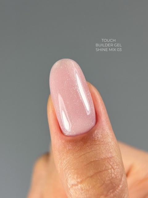 TOUCH Builder Gel Shine Mix 03 Jasnoróżowy Żel Budujący z Drobinką 15 ml