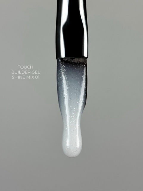 TOUCH Builder Gel Shine Mix 01 Biały Żel Budujący z Drobinką 15 ml