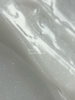 TOUCH Builder Gel Shine Mix 01 Biały Żel Budujący z Drobinką 15 ml