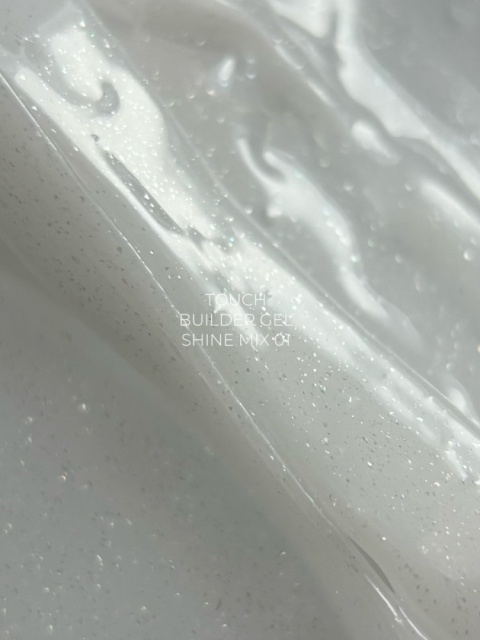 TOUCH Builder Gel Shine Mix 01 Biały Żel Budujący z Drobinką 15 ml