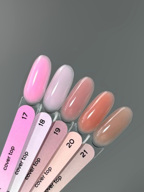 TOUCH Cover Top 19 Przygaszony Różowy Top Hybrydowy Bez Przemywania 7 ml