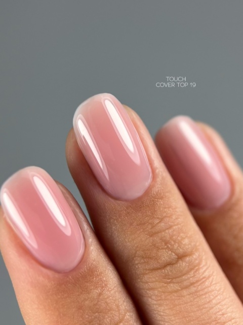 TOUCH Cover Top 19 Przygaszony Różowy Top Hybrydowy Bez Przemywania 7 ml