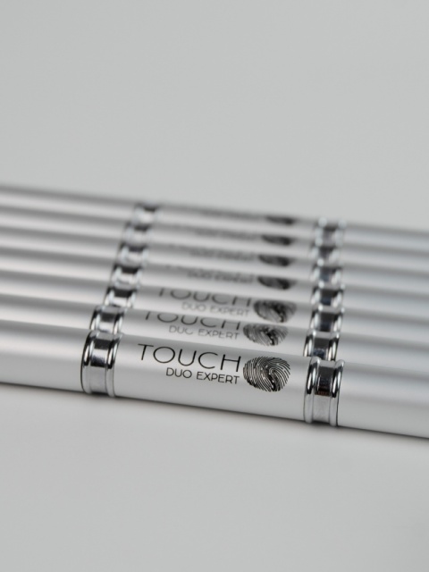 TOUCH Brush Duo Expert - dwustronny pędzelek do żelu i zdobień (11 mm + 11 mm)