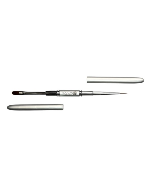 TOUCH Brush Duo Expert - dwustronny pędzelek do żelu i zdobień (11 mm + 11 mm)