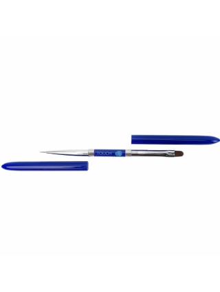 TOUCH Dwustronny pędzelek do żelu (7mm) i zdobień (9mm) (liner)